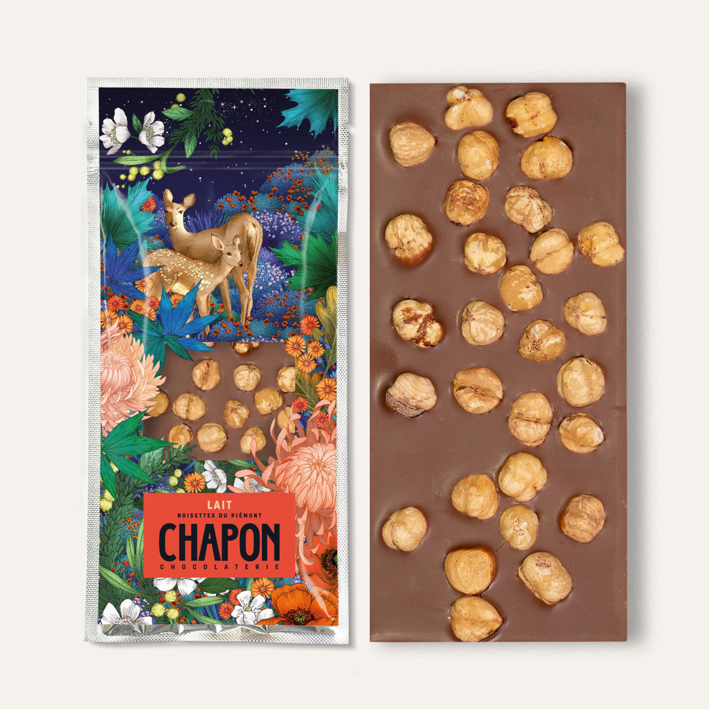TABLETTE DE CHOCOLAT AU LAIT AUX NOISETTES ENTIÈRES DU PIÉMONT