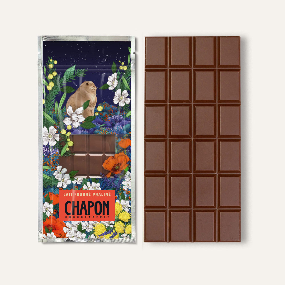TABLETTE DE CHOCOLAT AU LAIT FOURRÉE PRALINÉ