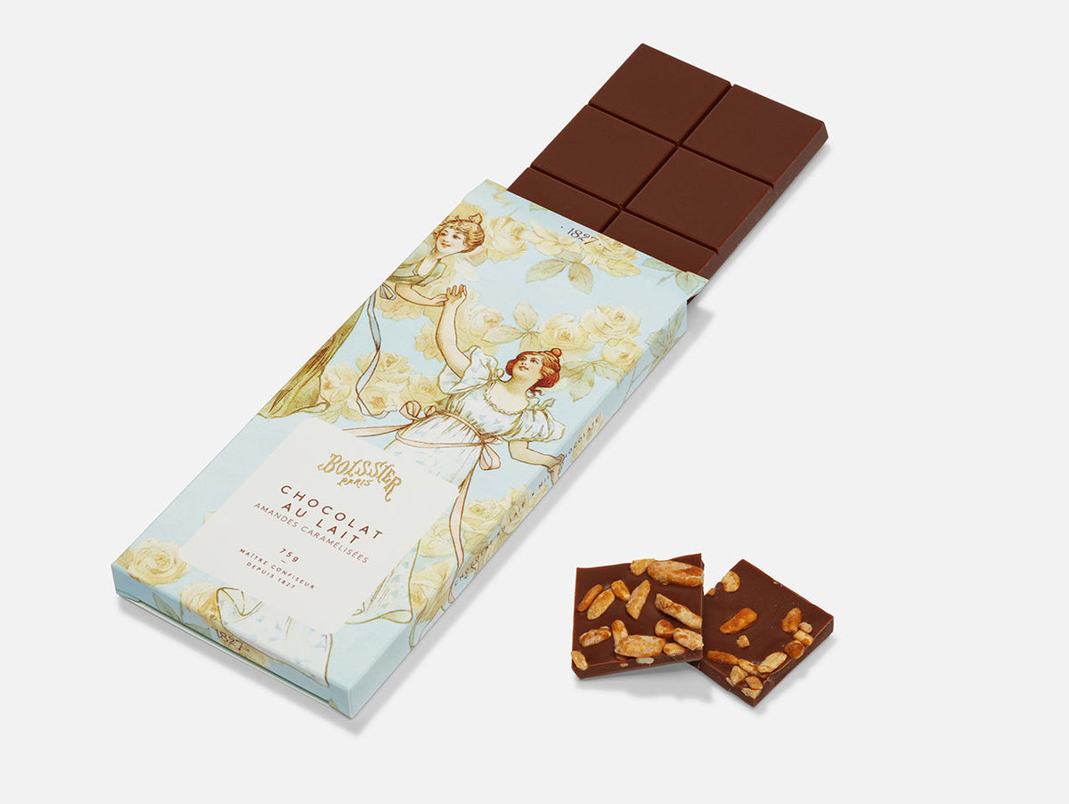 TABLETTE CHOCOLAT AU LAIT AMANDES CARAMÉLISÉES