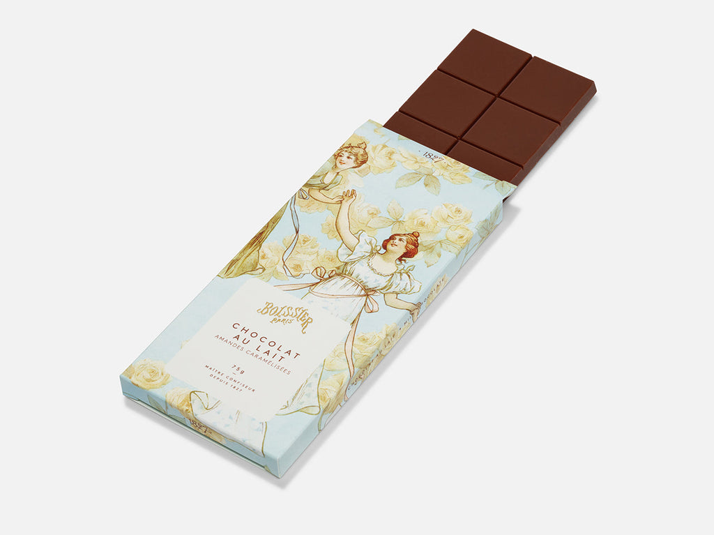 TABLETTE CHOCOLAT AU LAIT AMANDES CARAMÉLISÉES