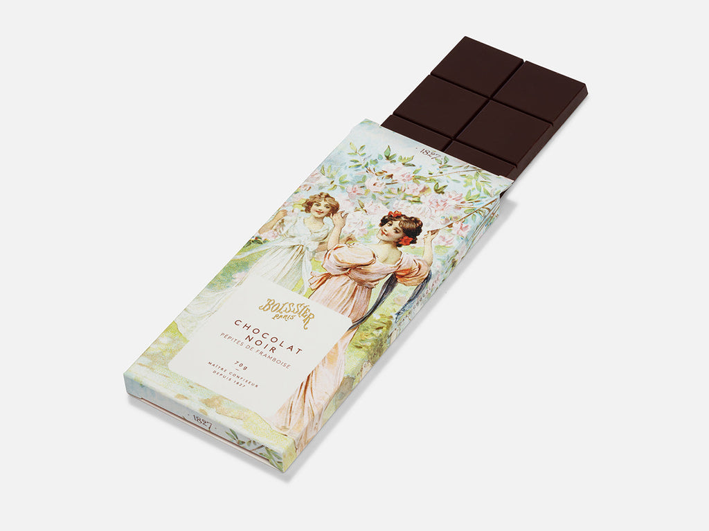 TABLETTE CHOCOLAT NOIR PÉPITES DE FRAMBOISE