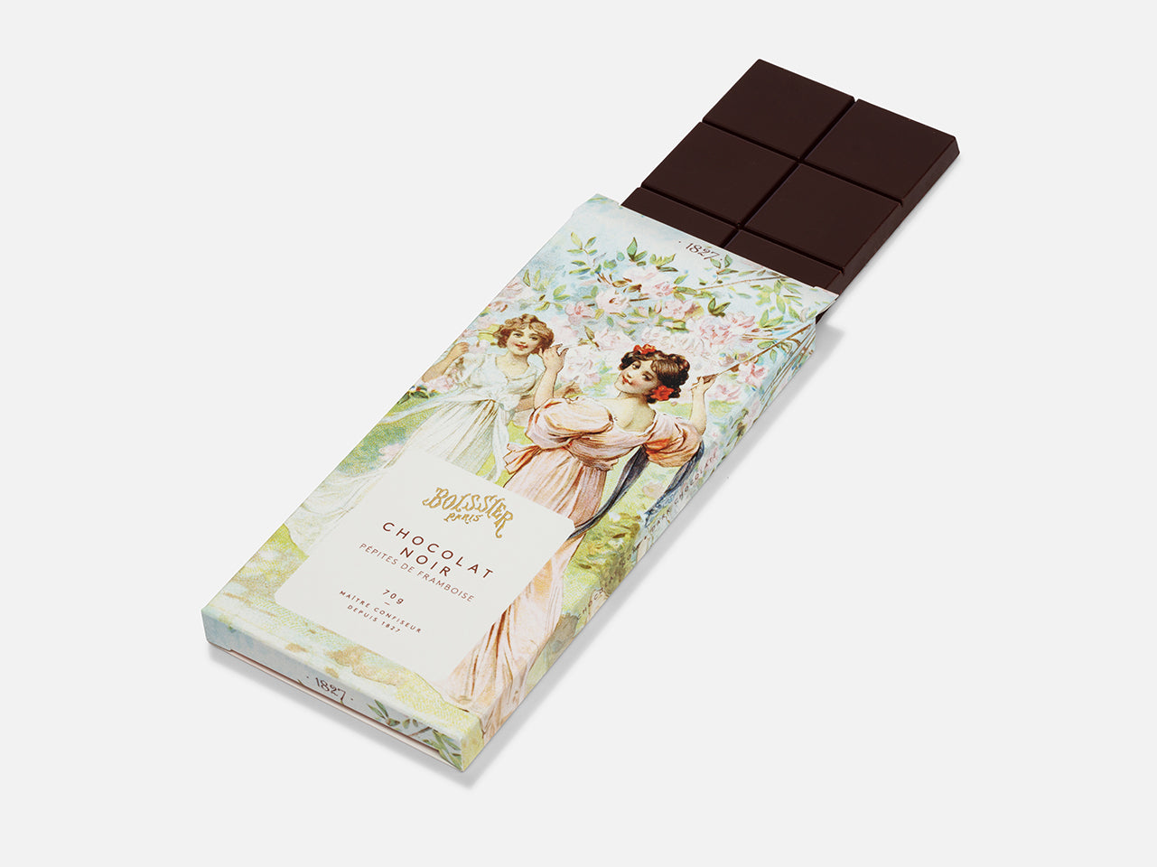 TABLETTE CHOCOLAT NOIR PÉPITES DE FRAMBOISE