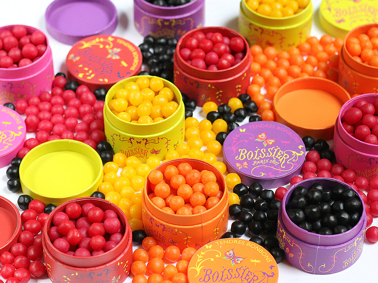 TENDRES BONBONS ABRICOT, CERISE, CITRON, FRAISE, MYRTILLE