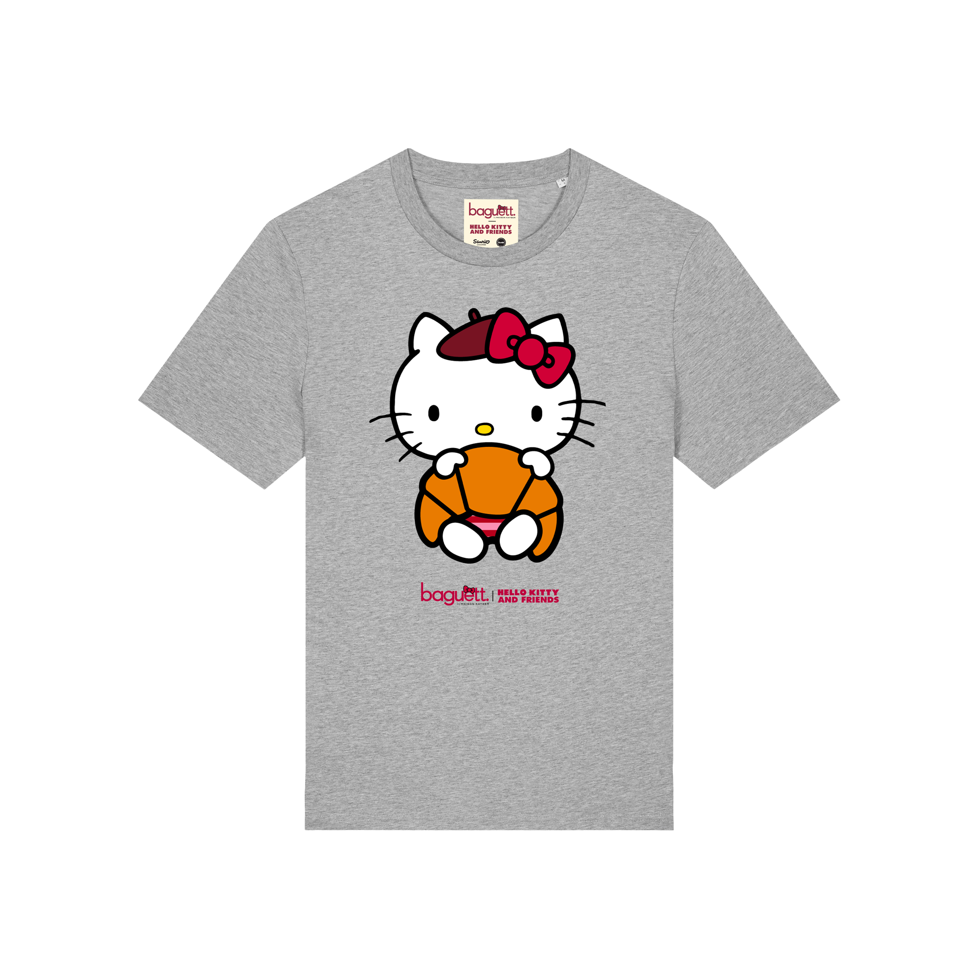 T-SHIRT YUMMY CROISSANT - ADULTE - GRIS
