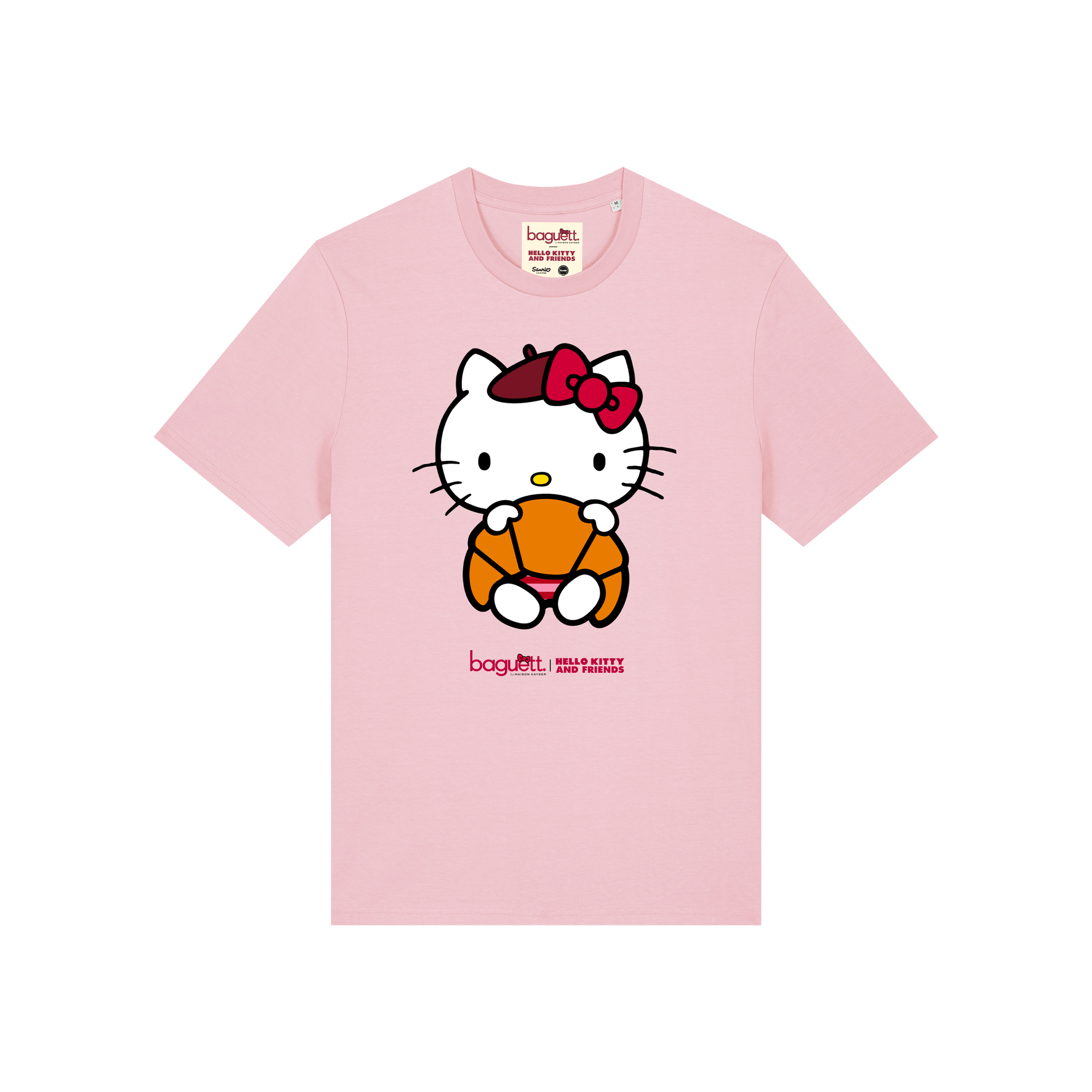T-SHIRT YUMMY CROISSANT - ADULTE - ROSE