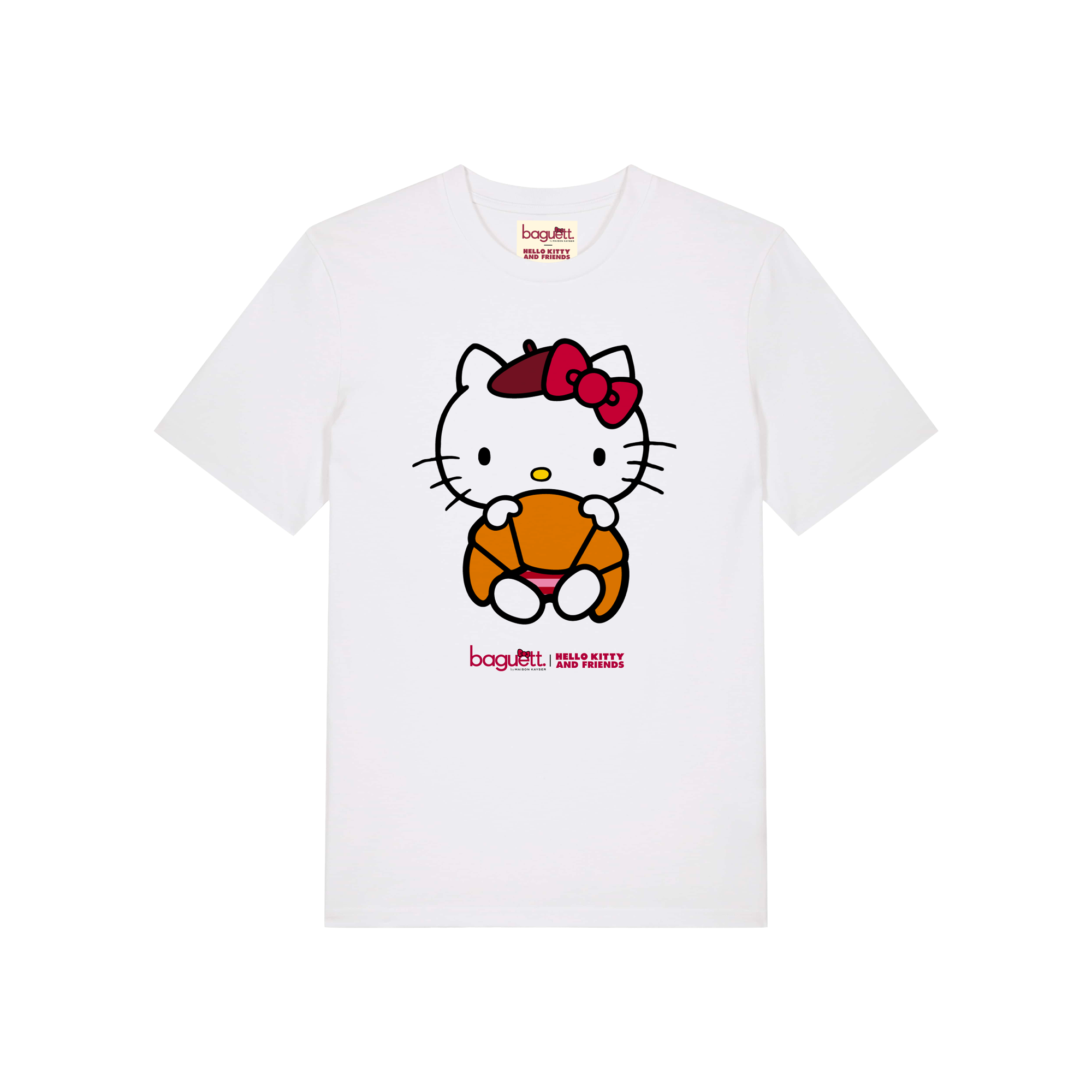 T-SHIRT YUMMY CROISSANT - ADULTE - BLANC