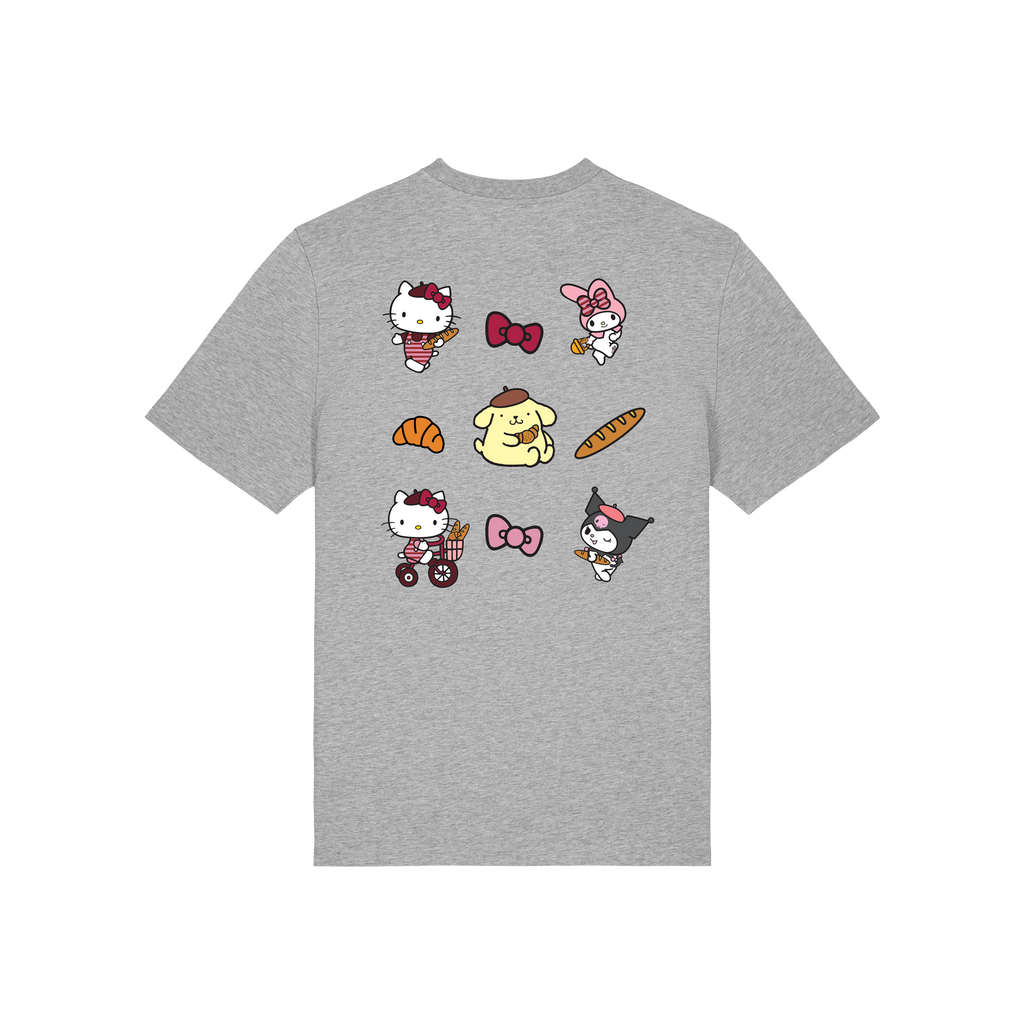 T-SHIRT HELLO KITTY AND FRIENDS - ADULTE - GRIS