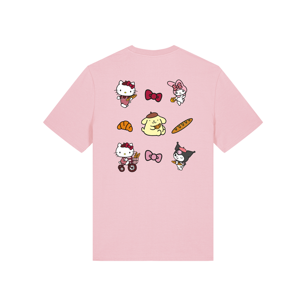 T-SHIRT HELLO KITTY AND FRIENDS - ADULTE - ROSE