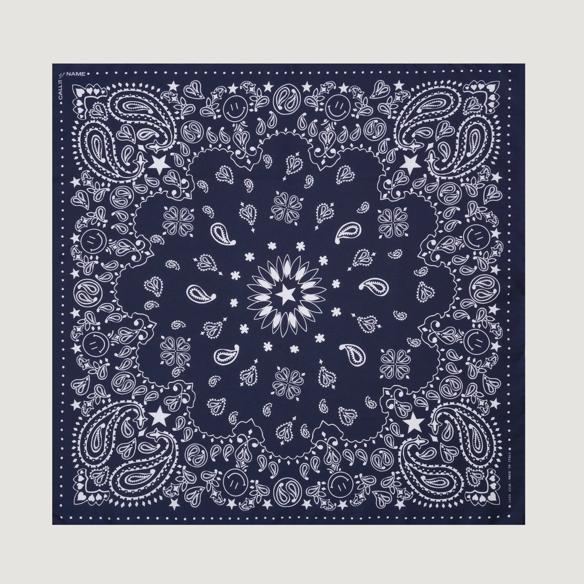 Call It By Your Name | Bandana en Soie - NAVY - Petit Modèle 