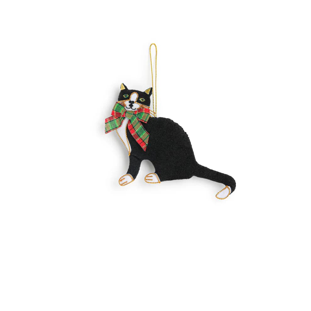 Décoration de Noël Le chat avec noeud