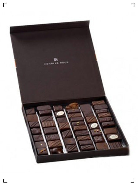 Henri Le Roux PLATEAU DE CHOCOLATS GRAND MODELE, アソートショコラ 48個入り アンリ ル ルー