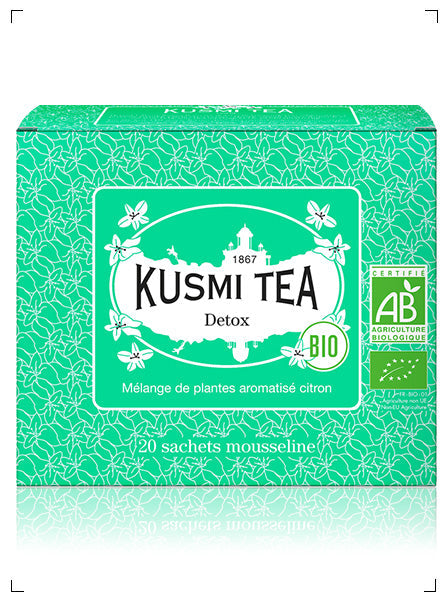 Kusmi Tea DETOX BIO 20 SACHETS MOUSSELINES, デトックス ティーバッグ ×20袋 クスミティ