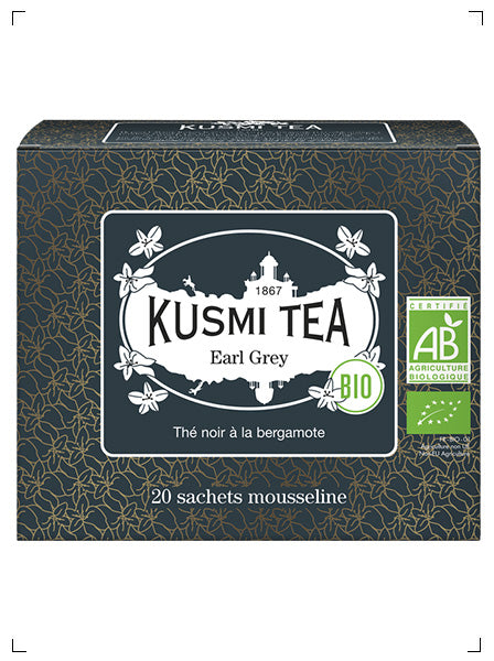 Kusmi Tea EARL GREY BIO 20 SACHETS MOUSSELINES, アールグレイ ティーバッグ ×20袋 クスミティ