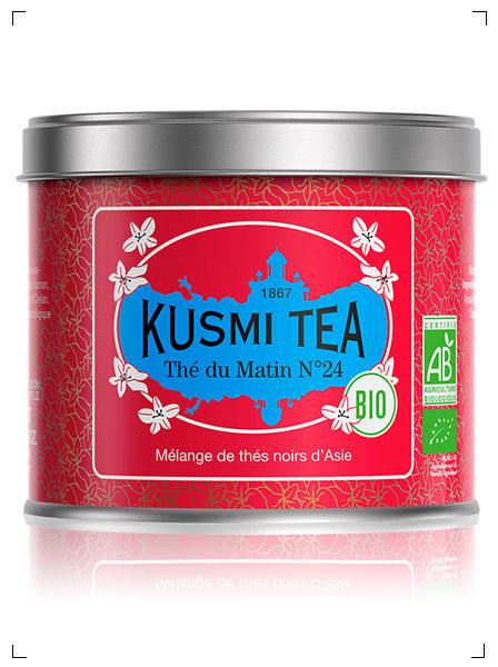 Kusmi Tea THE DU MATIN N24 BIO BOITE METAL, テ デュ マタン 朝の紅茶 24番 缶入り クスミティ