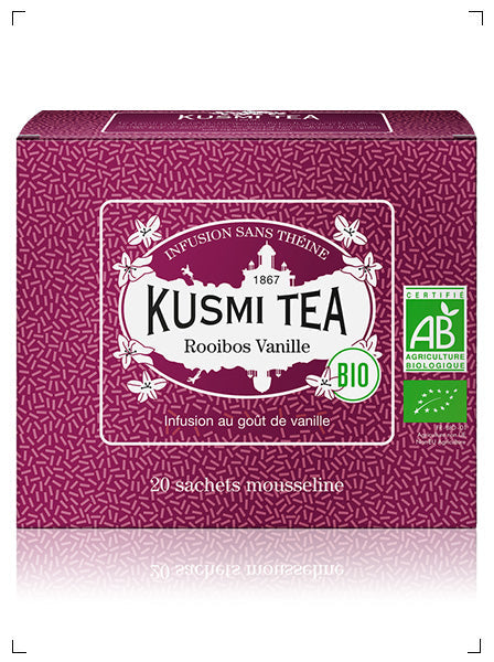 Kusmi Tea ROOIBOS VANILLE BIO 20 SACHETS MOUSSELINES, ルイボス ヴァニーユ ×20袋 クスミティ