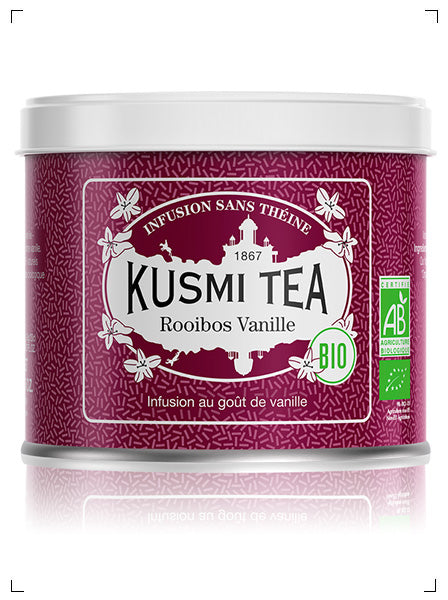 Kusmi Tea ROOIBOS VANILLE BIO BOITE EN METAL, ルイボス ヴァニーユ メタル缶入り クスミティ
