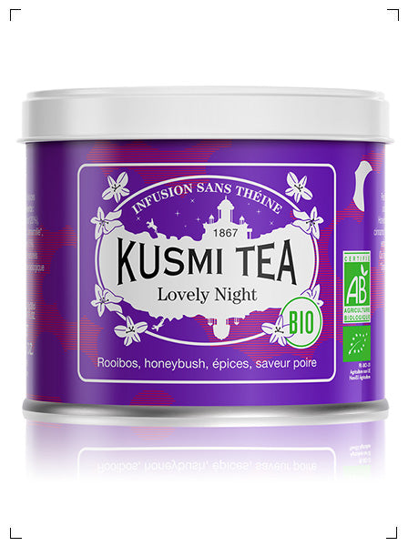 Kusmi Tea LOVELY NIGHT BIO BOITE EN METAL, ラヴリーナイト メタル缶入り クスミティ