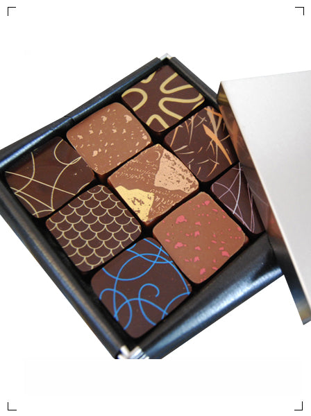 Jacques Genin BOITE CHOCOLAT DECOUVERTE, ボンボンショコラ アソート 9個入り ジャック ジュナン