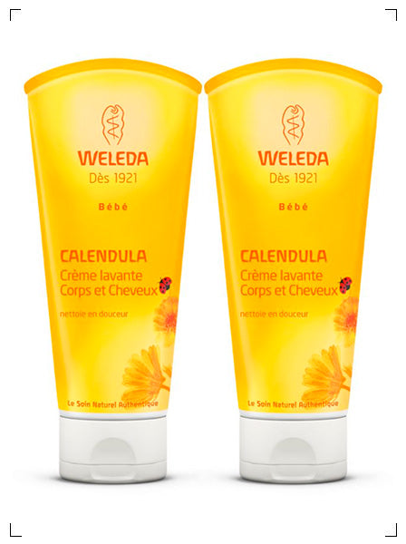 Weleda BEBE  CALENDULA CREME LAVANTE CORPS ET CHEVEUX, カレンドラ  ベビーウォッシュ＆シャンプー 2本セット ヴェレダ