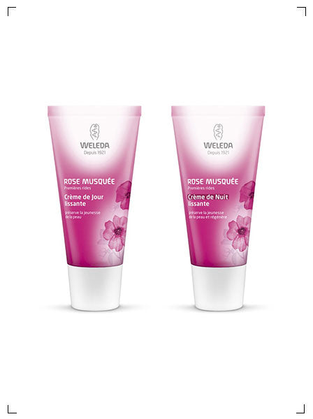 Weleda CREME DE  NUIT  A LA ROSE MUSQUEE SET, ワイルドローズ デイ＆ナイト クリーム 2本セット ヴェレダ