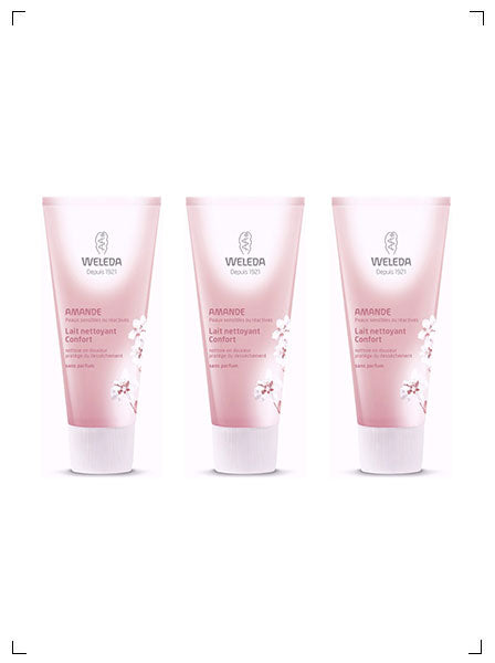 Weleda LAIT NETTOYANT CONFORT A L'AMANDE 3PIECES, アーモンド クレンジングミルク 3本セット ヴェレダ