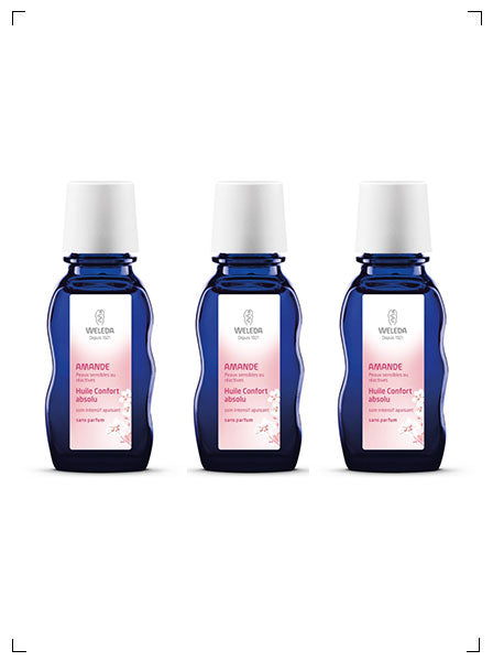 Weleda HUILE CONFORT ABSOLU A L'AMANDE, アーモンド フェイシャルオイル 3本セット ヴェレダ