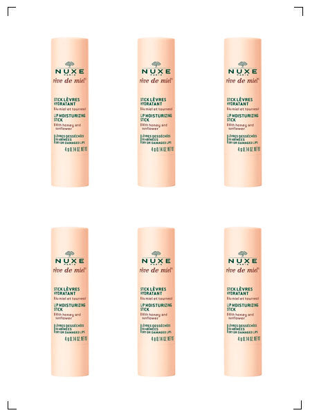 Nuxe REVE DE MIEL STICK LEVRES HYDRATANT, レーブドミエル リップスティック 6本セット ニュクス