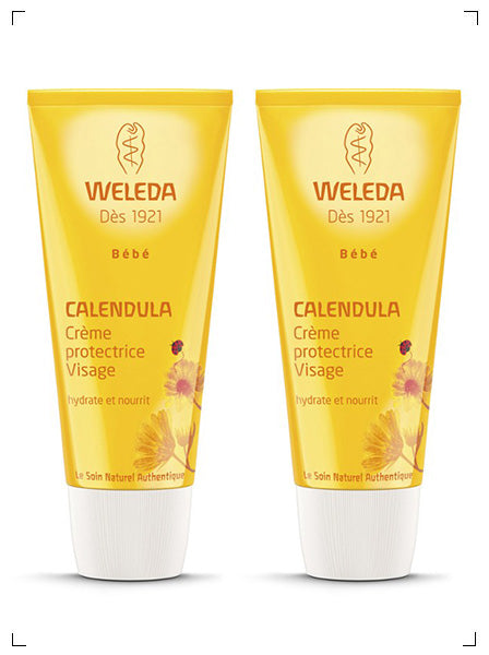 Weleda BEBE CALENDULA CREME PROTECTRICE VISAGE SET, カレンドラ ベビーフェイシャルクリーム 2個セット ヴェレダ