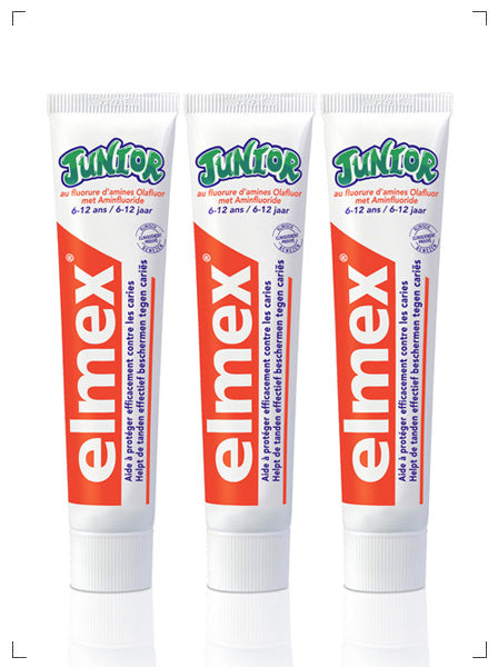 GABA International DENTIFRICE ELMEX JUNIOR 6-12 ANS, エルメックス ジュニア 3本セット ガバ インターナショナル