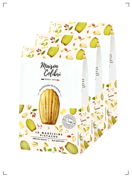 Maison Colibri LA MADELEINE PISTACHE, マドレーヌ ピスタチオ 3袋セット メゾン コリブリ
