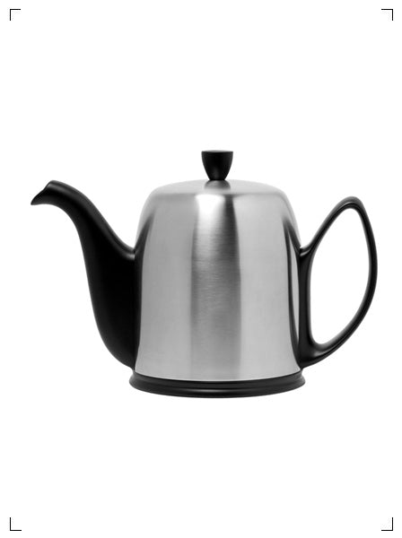 Théière en porcelaine Degrenne Salam Noire 1,0l Théière en porcelaine Degrenne Salam Noire 1,0l