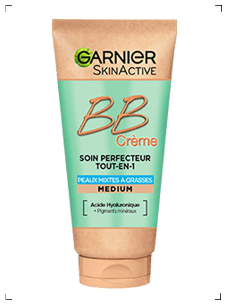 Garnier B.B. CREME SOIN PERFECTEUR TOUT-EN-1 PEAUX MIXTES A GRASSES, パーフェクトBBクリーム オールインワン 混合 オイリー肌タイプ SPF 20 ガルニエ