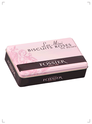 Fossier LES MINI BISCUITS ROSES DE REIMS, ミニ ビスキュイ ローズ 缶入り フォシエ