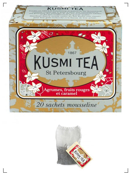Kusmi Tea SAINT PETERSBOURG  20 SACHETS MOUSSELINES, サンクトぺテルブルク ティーバッグ ×20袋 クスミティ