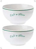 Cafe de Flore 2 BOLS A CAFE, カフェオレ ボウル 2個セット カフェ ド フロール