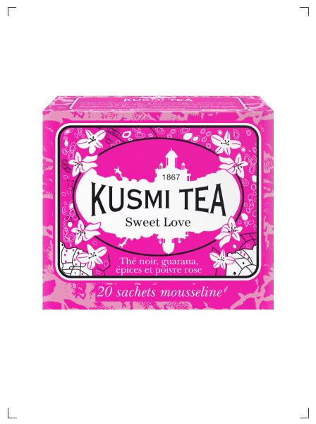 Kusmi Tea SWEET LOVE 20 SACHETS MOUSSELINES, スウィートラヴ ティーバッグ ×20袋 クスミティ