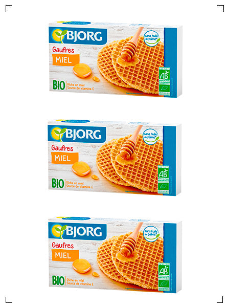 Bjorg GAUFRES AU MIEL BIO SET, ゴーフル オ ミエル ビオ 3箱セット ビヨルグ