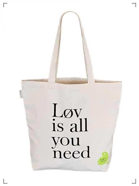 Lov organic CABAS LOV IS ALL YOU NEED, ショッピングバッグ ラヴ イズ オール ユー ニード ラヴ オーガニック
