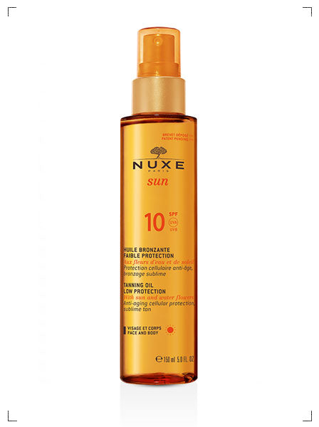Nuxe NUXE SUN HUILE BRONZANTE VISAGE ET CORPS FAIBLE PROTECTION SPF 10, ニュクス サン ハイプロテクション タンニングオイル フェイス＆ボディSPF10 ニュクス