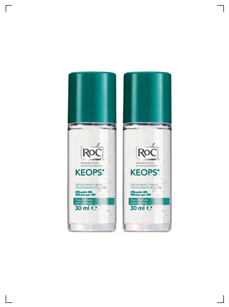 Roc KEOPS DEODORANT A BILLE 48H PEAU NORMALE DUO, ケオプス デオドラント ロールオン2個セット 48時間持続 普通肌タイプ2本セット ロック