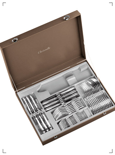 Christofle ALBI - ACIER ENSEMBLE 36 PIECES POUR 6 PERSONNES EN ECRIN, アルビ ステンレスタイプシリーズ 6人用 36点セット クリストフル