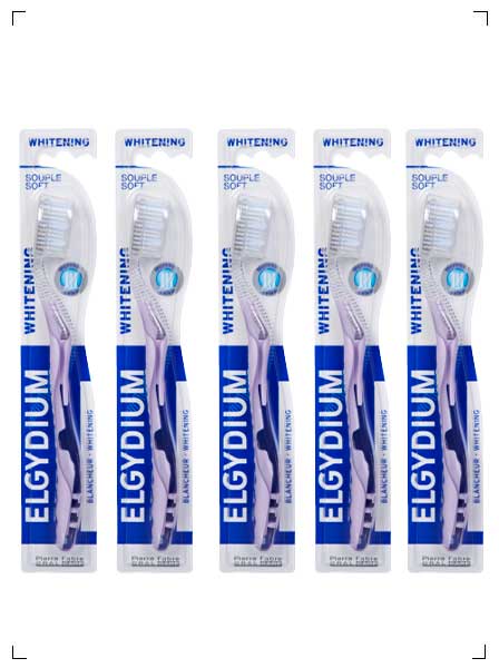 Elgydium TOOTH BRUSH BLANCHEUR 5 PCS, ホワイトニング 歯ブラシ 5本セット エルギディウム