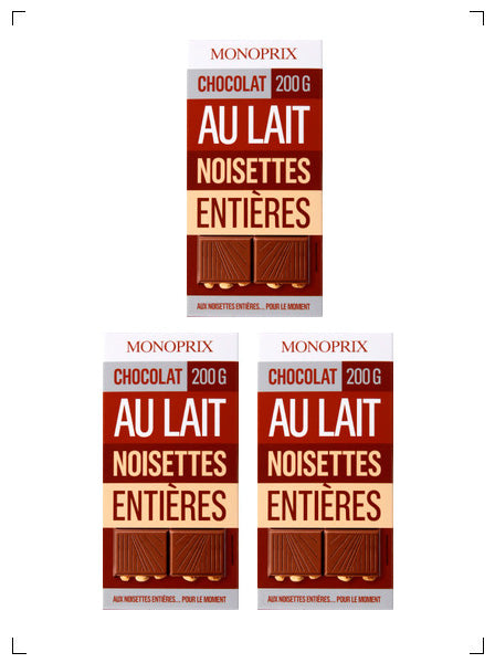 Monoprix CHOCOLAT AU LAIT AUX NOISETTES ENTIER, ヘーゼルナッツ入り ミルクチョコレート タブレット 3枚セット モノプリ