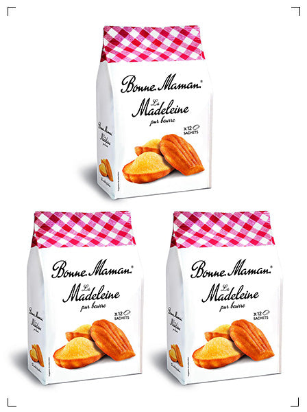 Bonne Maman LA MADELEINE AU PUR BEURRE, マドレーヌ 3袋セット ボンヌママン