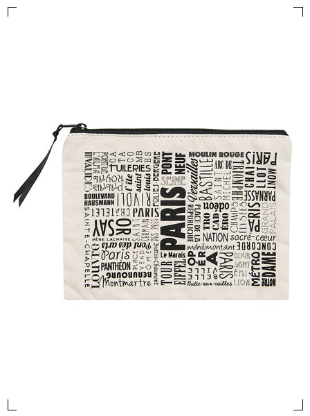 Musees de Paris TROUSSE PARIS -TYPO, ポーチ パリ タイポグラフィ パリの美術館