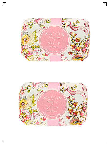 Musees de Paris SAVON PARFUME ROSE MARIE-ANTOINETTE DAMES DE LA COUR, マリーアントワネット 石けん ローズの香り 2個セット パリの美術館