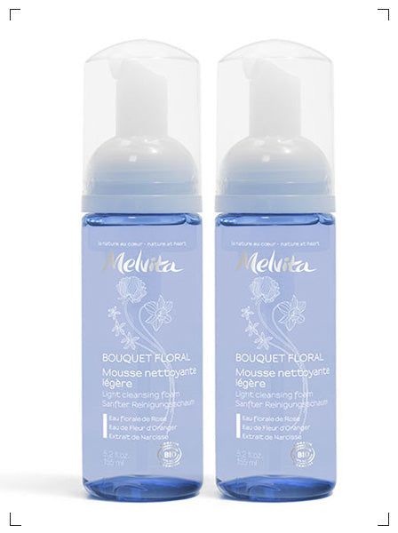 Melvita MOUSSE NETTOYANTE LEGERE, フラワーブーケ ホイップフォーミング フェースウォッシュ 2本セット メルヴィータ