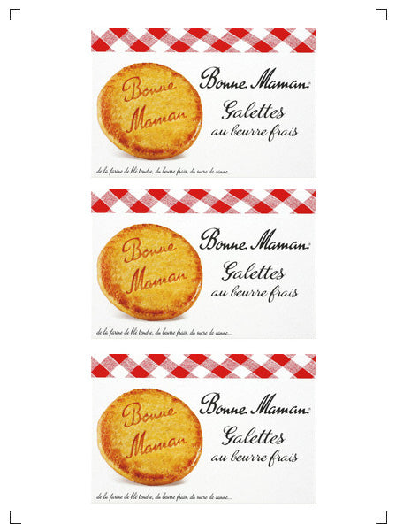 Bonne Maman GALETTES AU BEURRE FRAIS, フレッシュバターガレット 3箱セット ボンヌママン