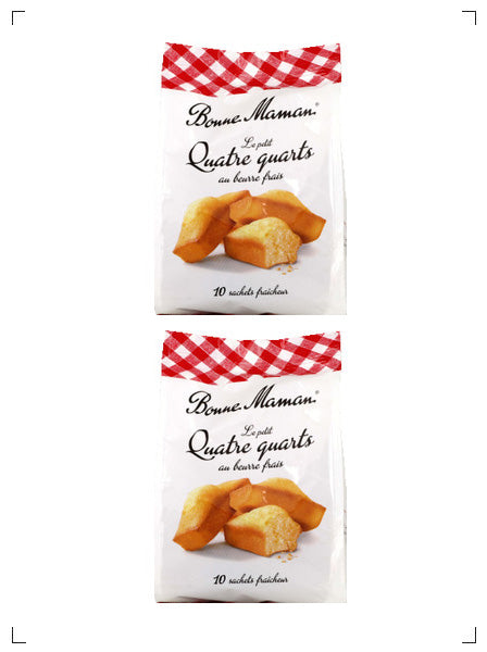 Bonne Maman LE PETIT QUATRE-QUARTS AU BEURRE FRAIS, キャトルキャール 2袋セット ボンヌママン