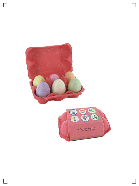 Fragonard SAVONS EN FORME D'OEUF COLORS, たまご型石けん 6個入り フラゴナール
